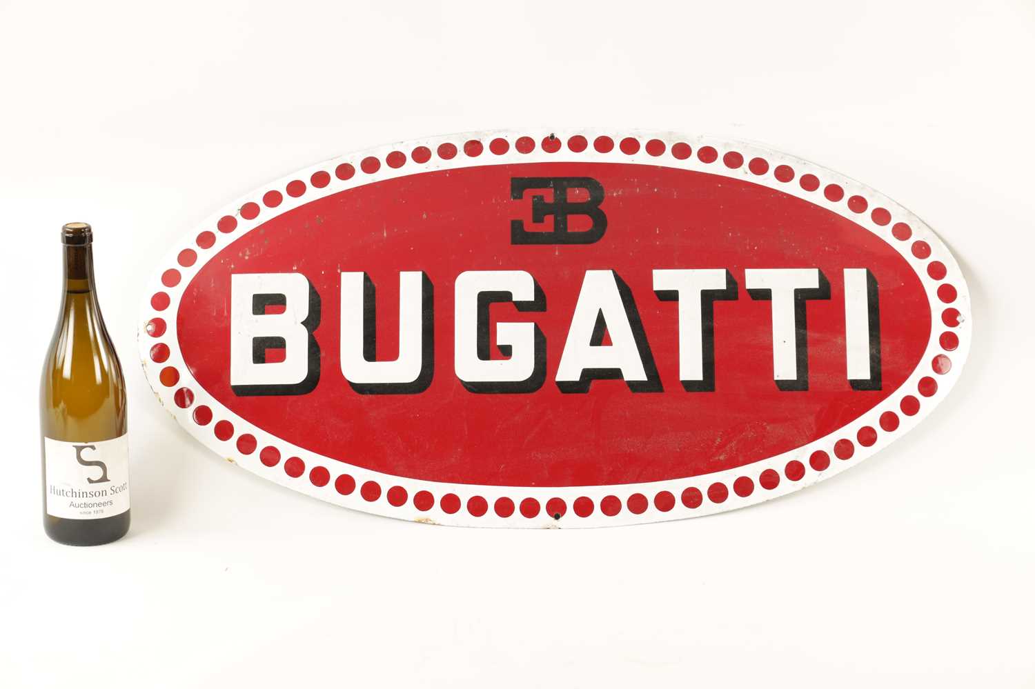 AN OVAL ENAMEL BUGATTI GARAGE SIGN - Image 2 of 6