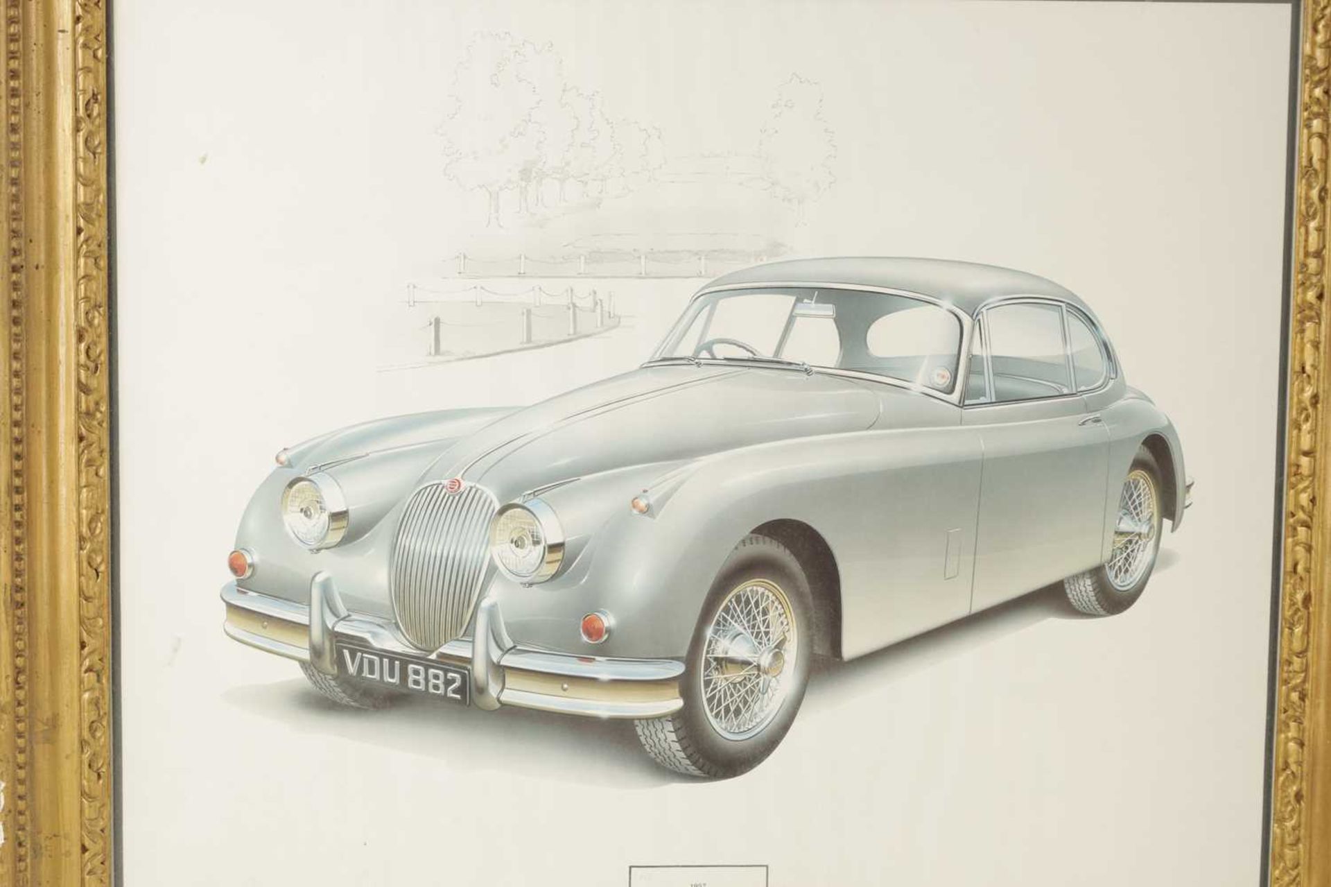 TWO VINTAGE JAGUAR PRINTS - Image 3 of 9