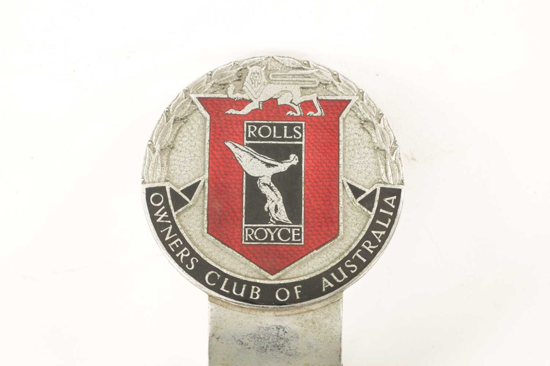 AN ENAMEL ROLLS ROYCE OWNERS CLUB OF AUSTRALIA CAR BADGE - Image 3 of 6