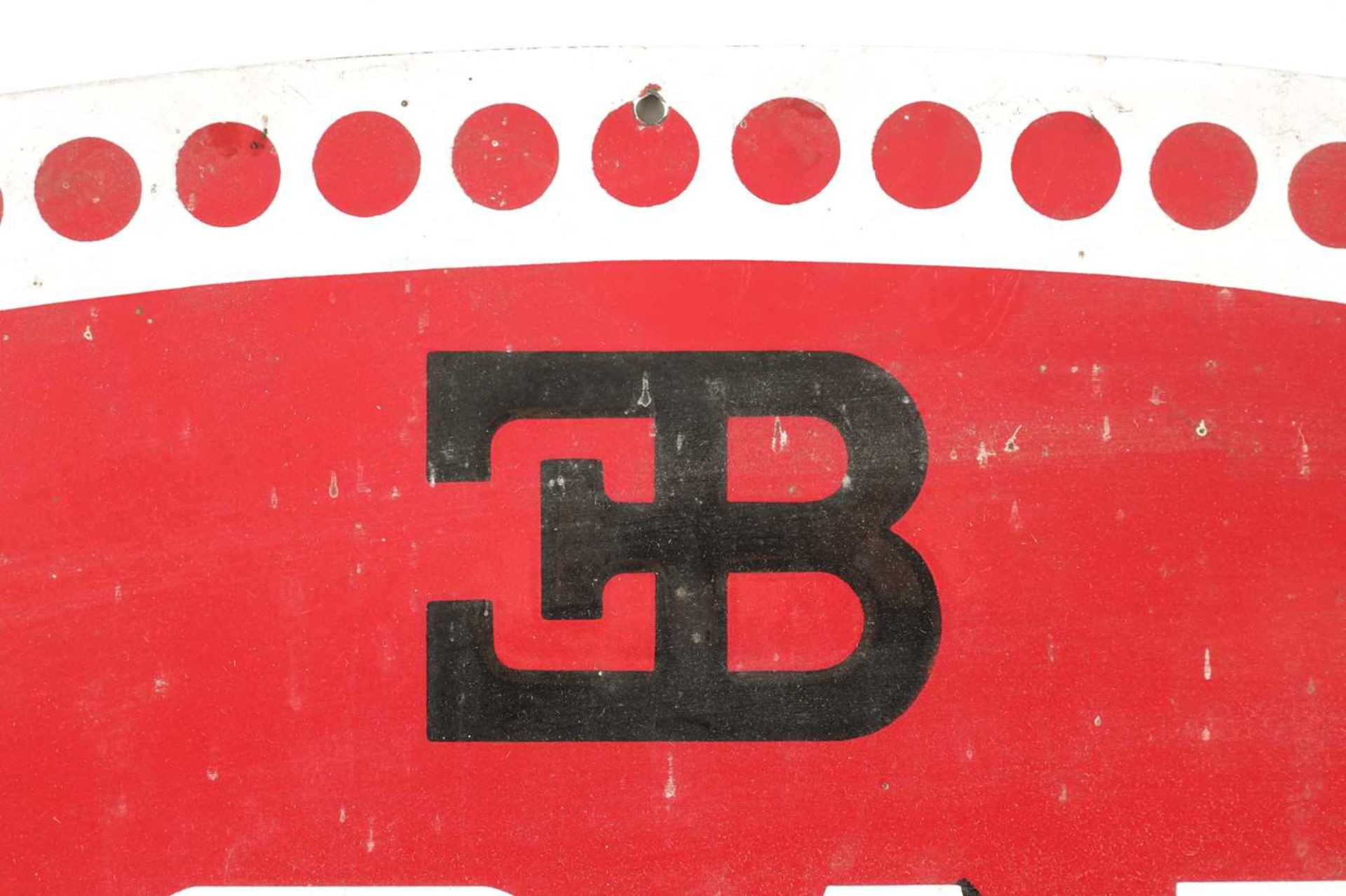 AN OVAL ENAMEL BUGATTI GARAGE SIGN - Image 3 of 6