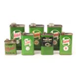 A COLLECTION OF SEVEN CASTROL OIL CANS
