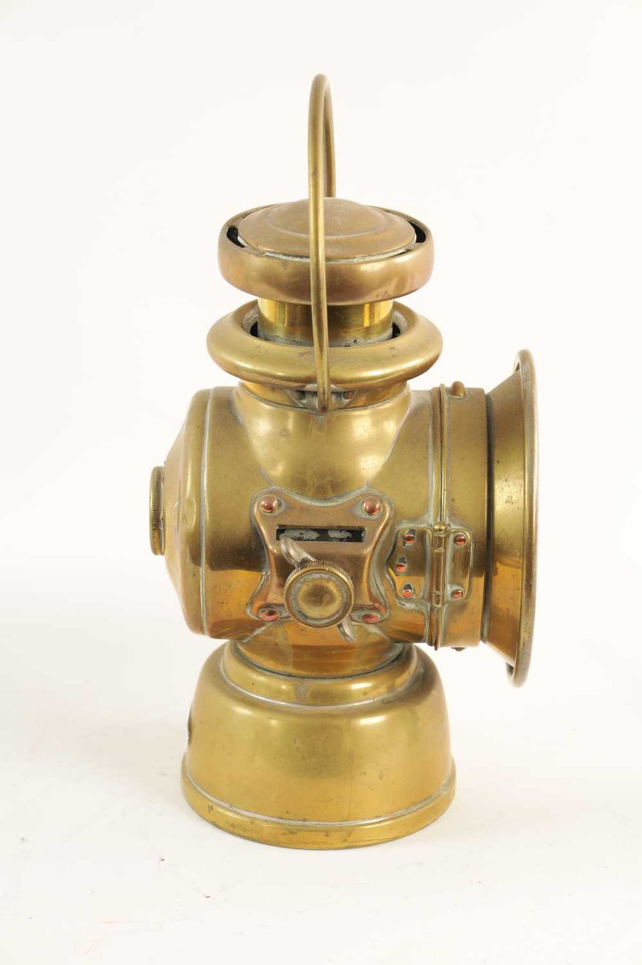 A BRASS LUCAS 721 'KING OF THE ROAD' OIL SIDE LAMP - Image 5 of 9