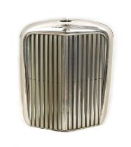 A VINTAGE JAGUAR 3 1/2 LITRE CHROMED RADIATOR GRILL