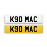 K90 MAC Numberplate on retention