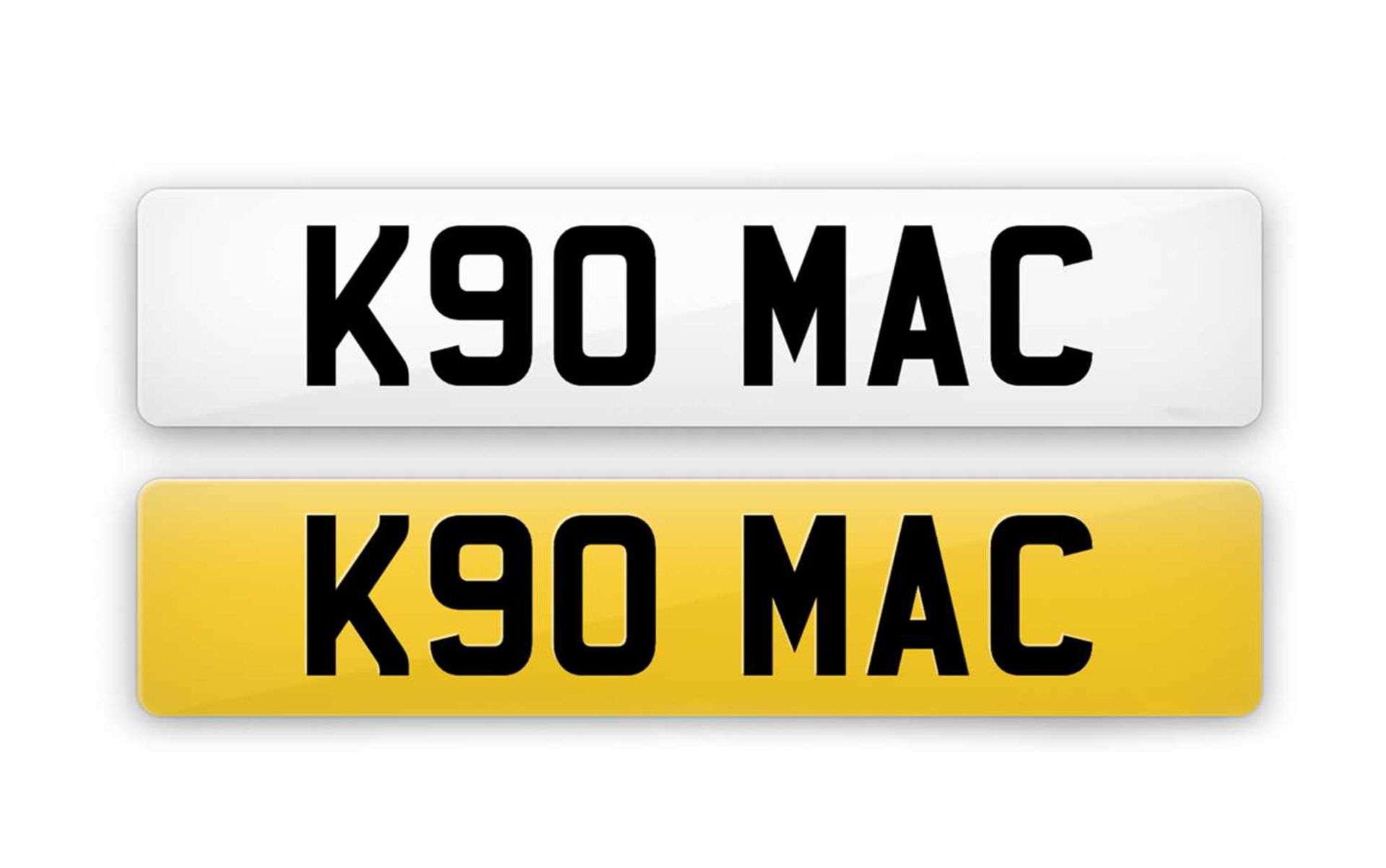 K90 MAC Numberplate on retention