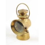 A BRASS LUCAS 721 'KING OF THE ROAD' OIL SIDE LAMP