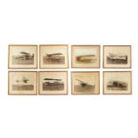 A COLLECTION OF EIGHT FRAMED PHOTOGRAPH PRINTS OF VINTAGE PLANES