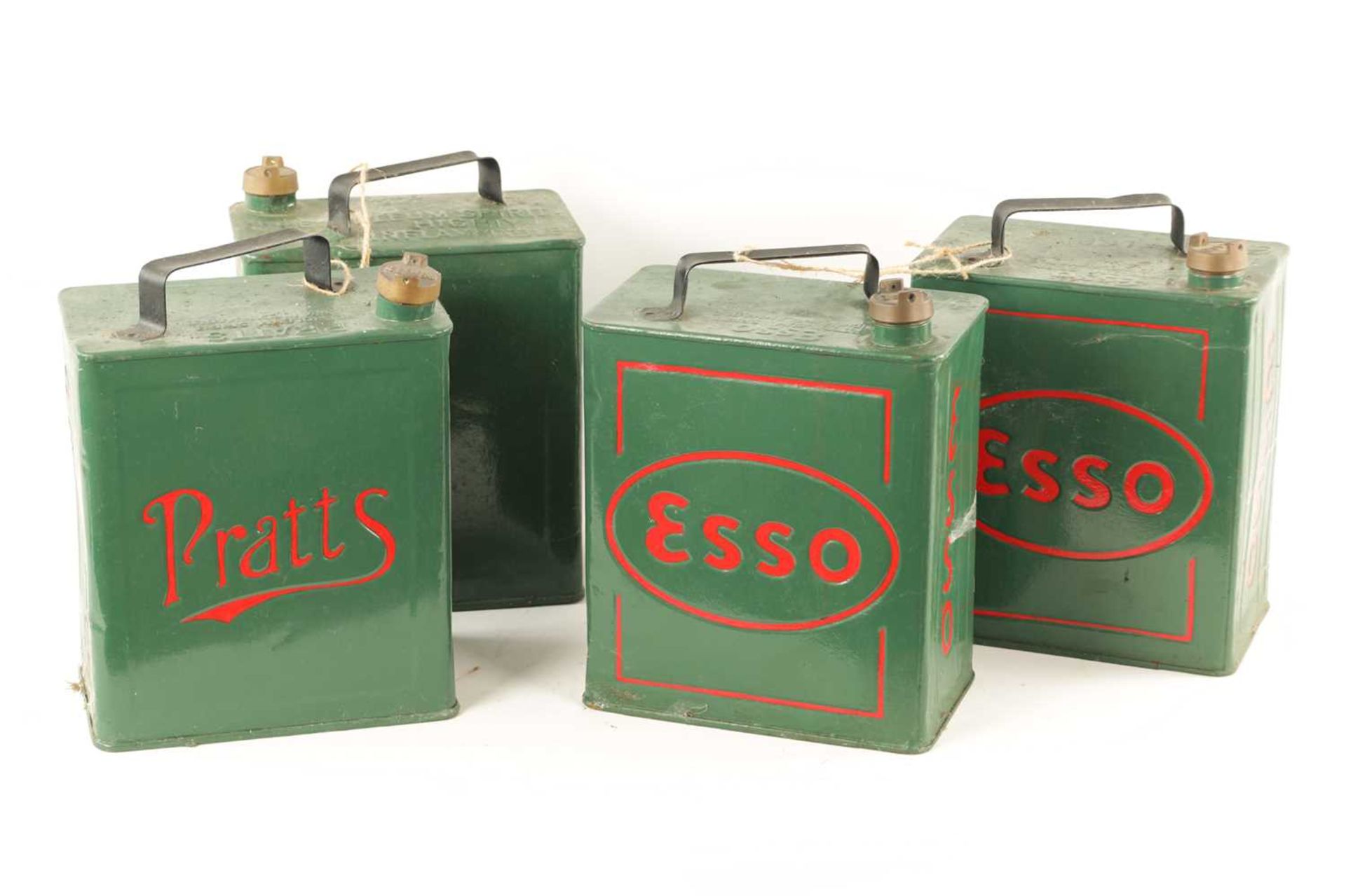 A COLLECTION OF FOUR VINTAGE PETROL CANS