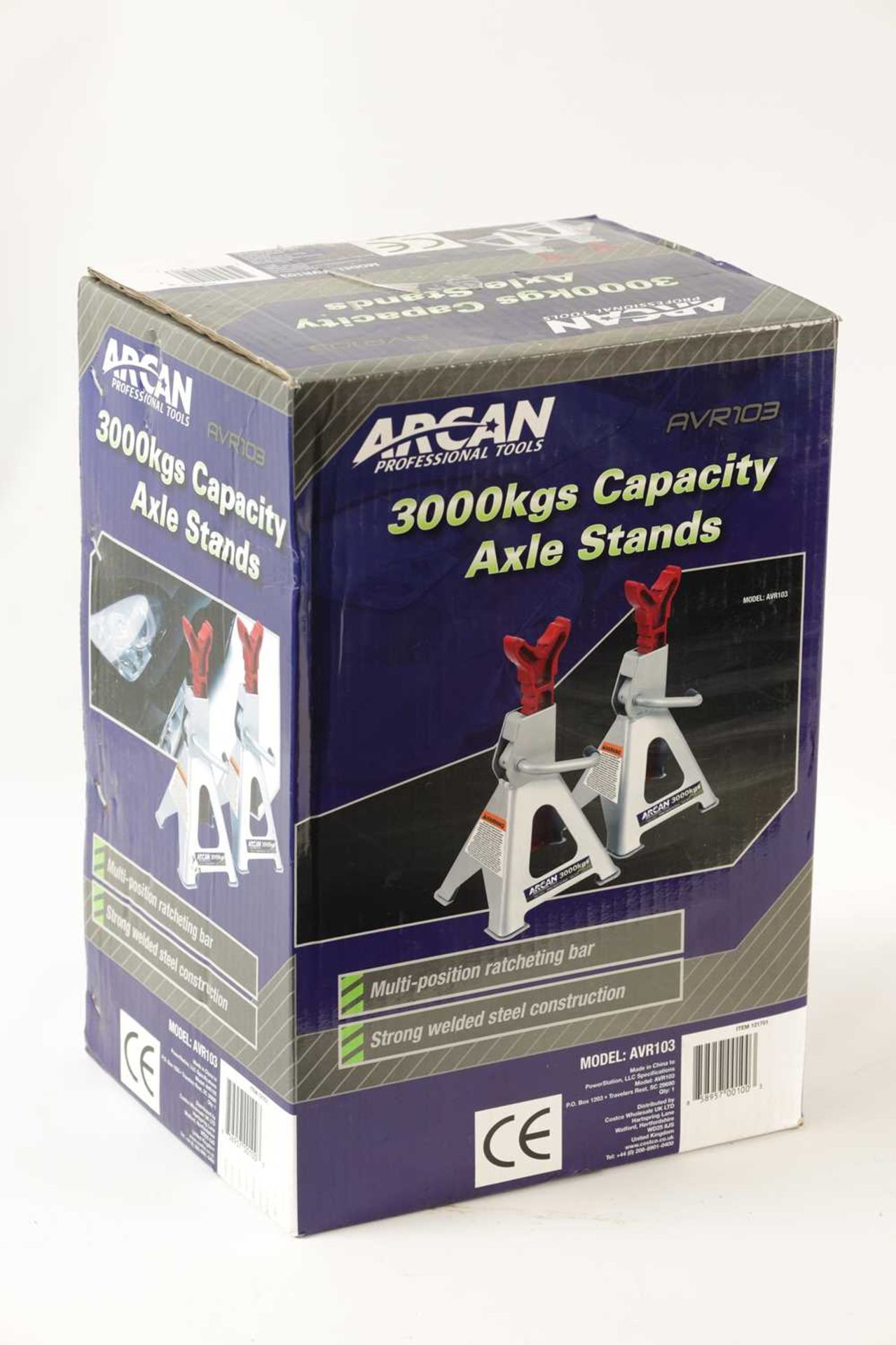 ARCAN 3-TONNE AXLE STANDS BOXED - Image 2 of 3