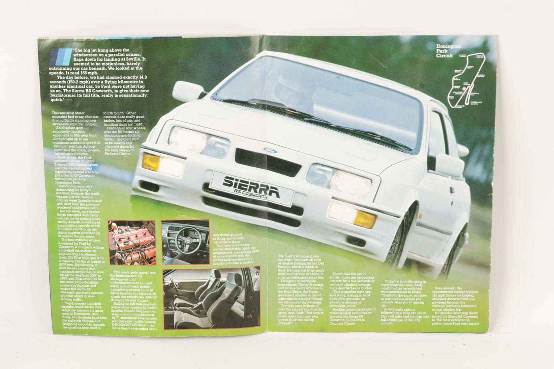 AN ORIGINAL FORD SIERRA RS COSWORTH VEHICLE SALES BROCHURE - Image 3 of 5