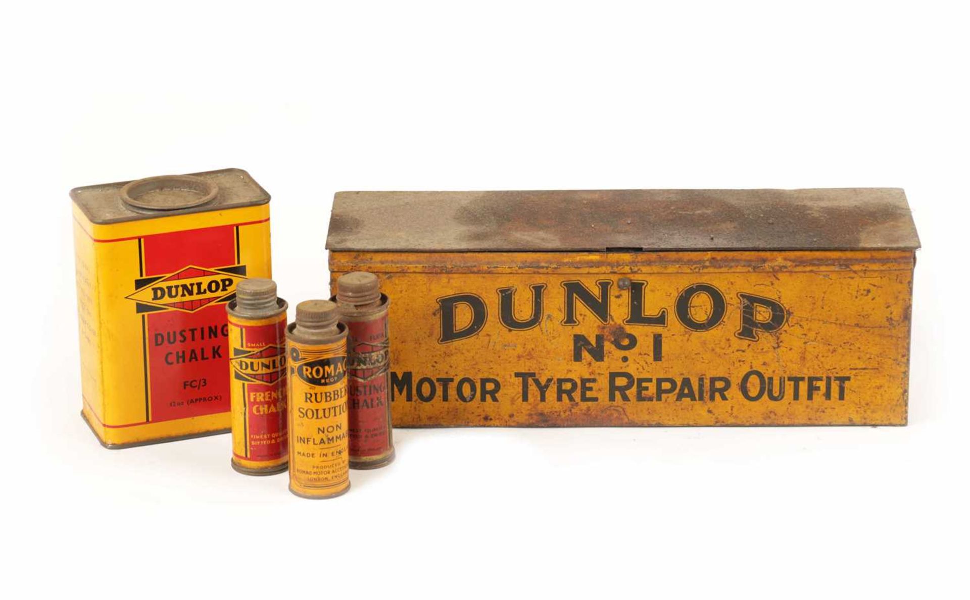 A COLLECTION OF VINTAGE DUNLOP TYRE REPAIR ACCESSORIES