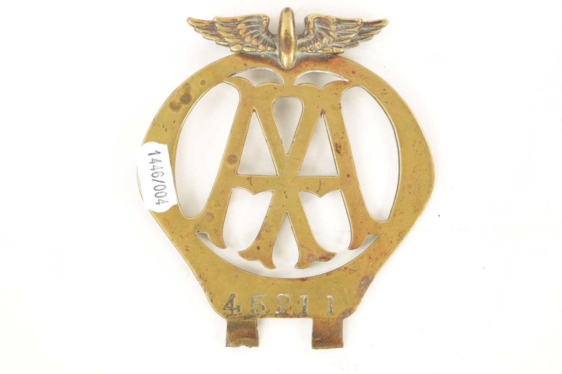 AN EARLY AA BRASS CAR BADGE - Image 7 of 7