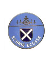 AN ECURIE ECOSSE ENAMEL BUMPER BADGE