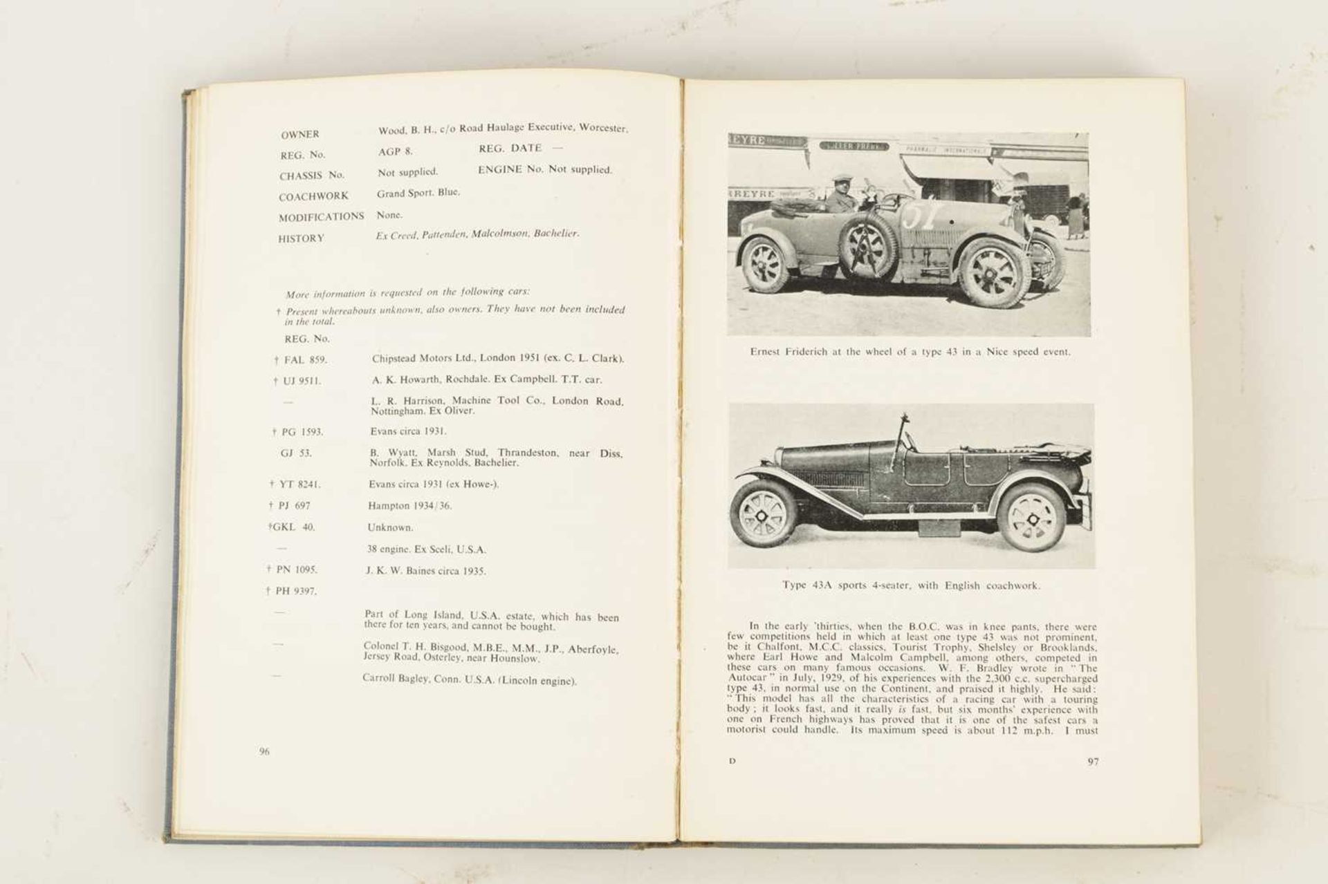 ‘THE BUGATTI BOOK’ HARDBACK COMPILED BY BARRY EAGLESFIELD - Image 5 of 9