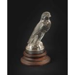 A RENE LALIQUE 'FAUCON' CLEAR AND FROSTED GLASS CAR MASCOT