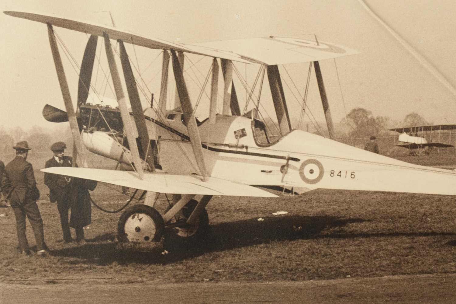 A COLLECTION OF EIGHT FRAMED PHOTOGRAPH PRINTS OF VINTAGE PLANES - Image 5 of 15