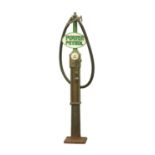 A VINTAGE 'POWER' HAND CRANKED PETROL PUMP