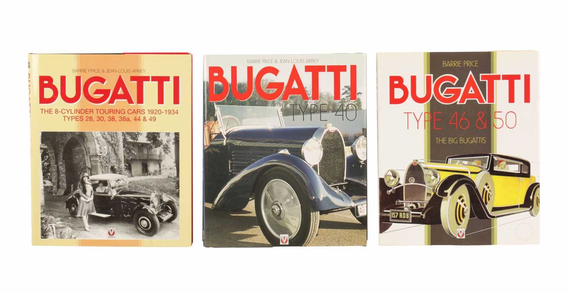 A COLLECTION OF THREE BUGATTI HARDBACK BOOKS BY BARRIE PRICE