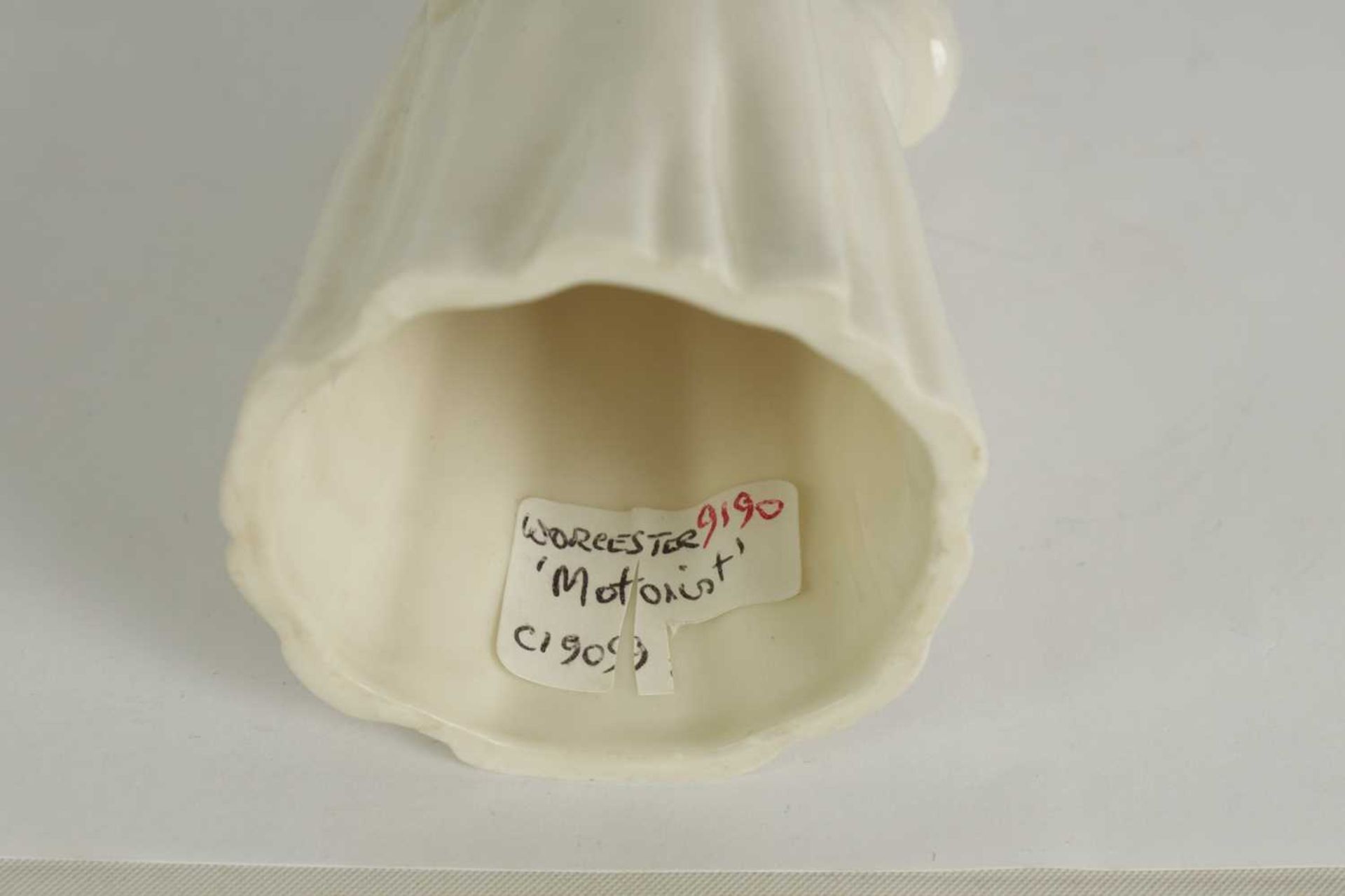 THE MOTORIST. A VERY RARE ROYAL WORCESTER PORCELAIN CANDLE EXTINGUISHER - Image 5 of 6