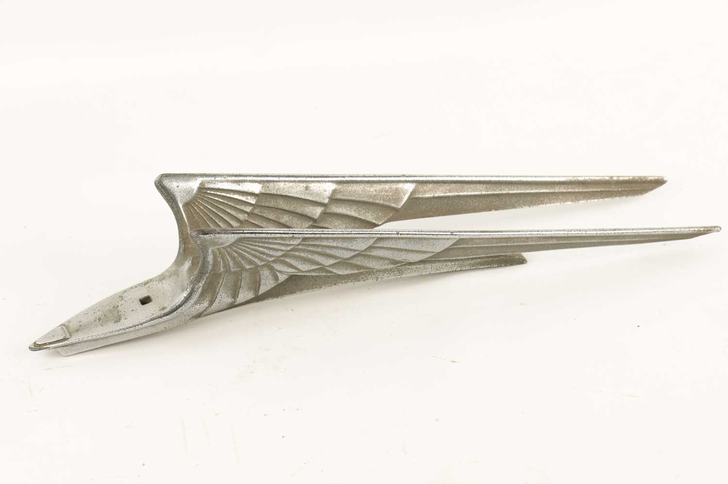 AN ART DECO CHROMED 'CADILAC WINGS' CAR MASCOT - Image 3 of 6