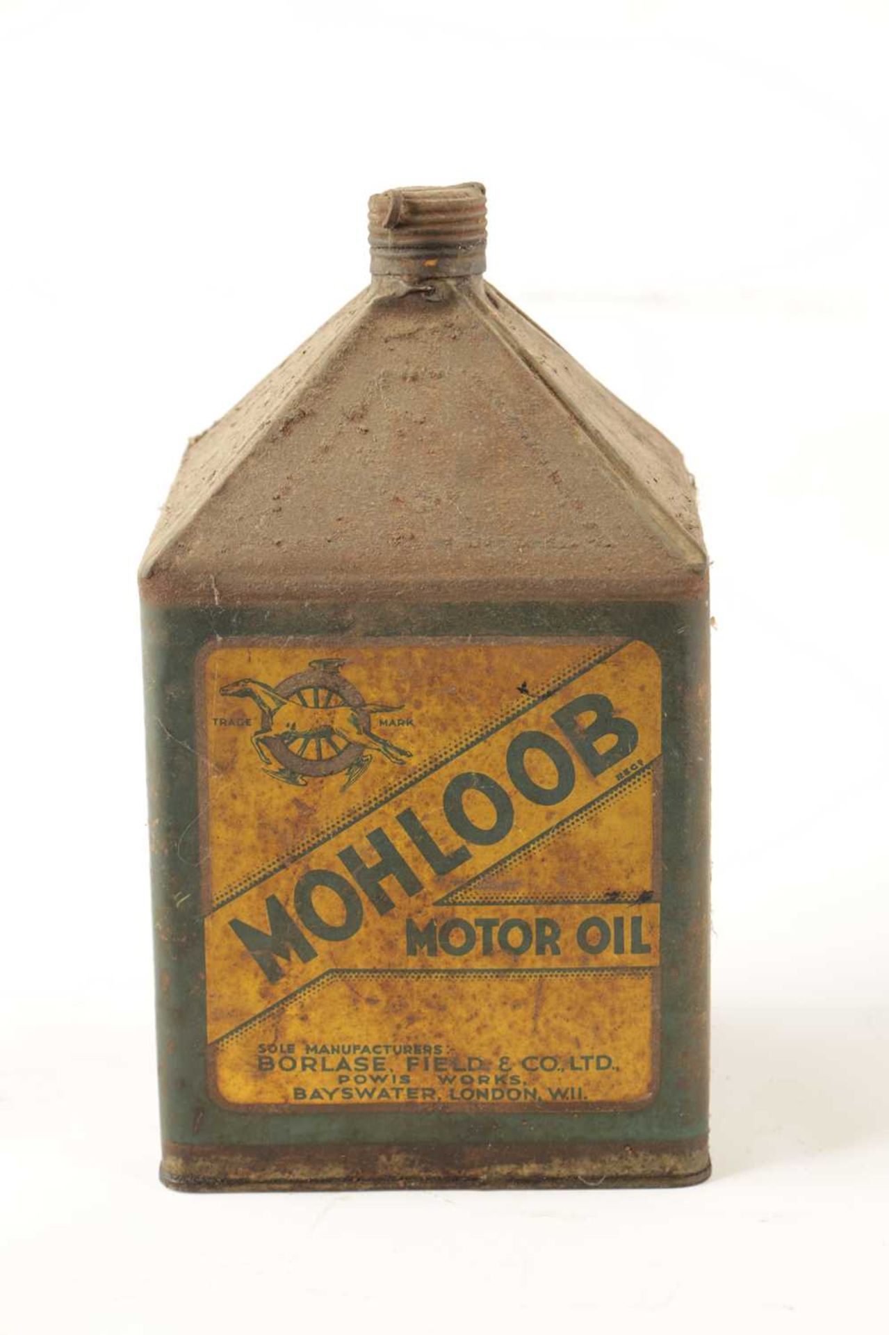 AN EARLY MOHLOOB MOTOR OIL PYRAMID CAN - Bild 8 aus 8