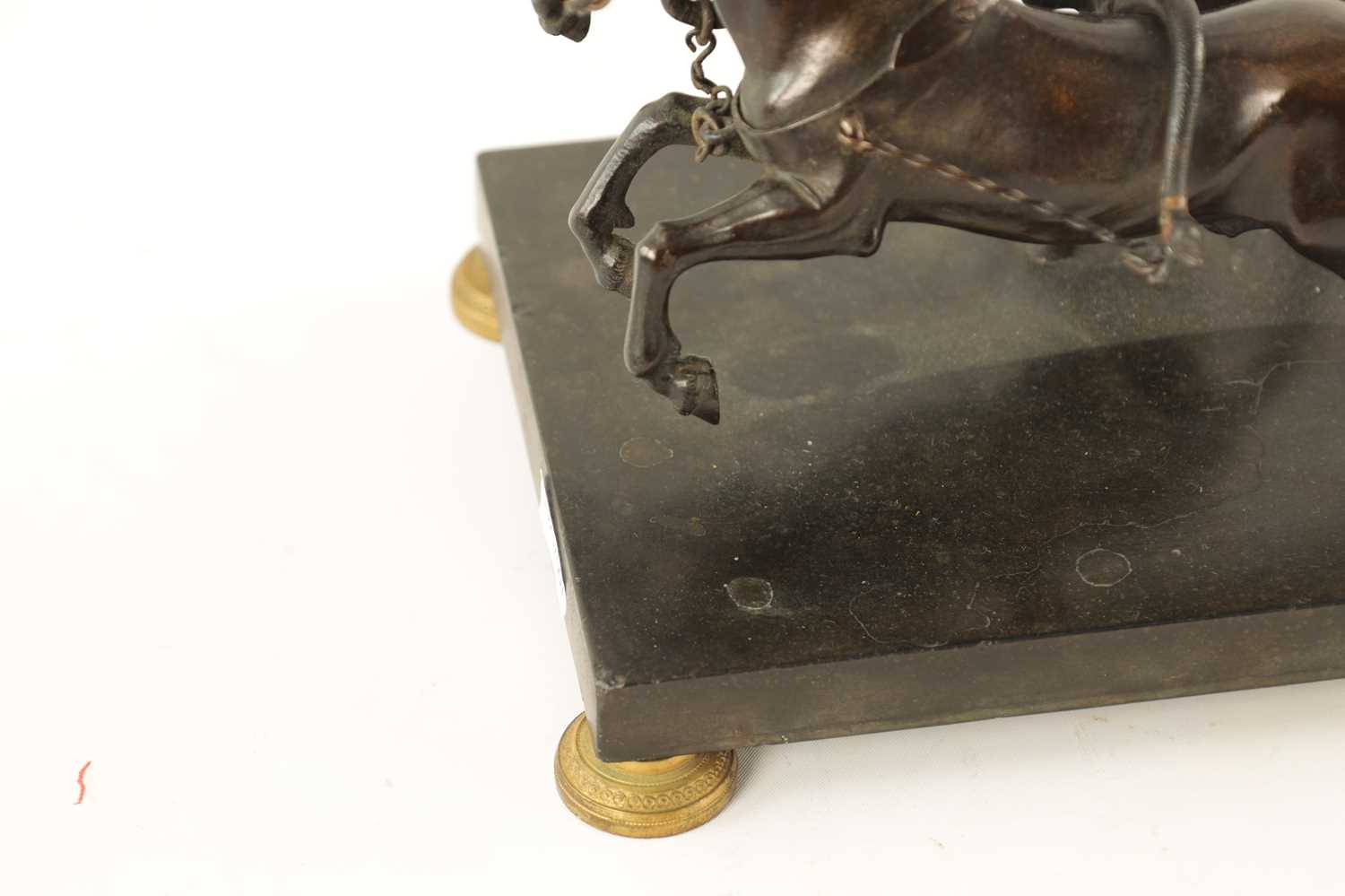 A 19TH CENTURY FRENCH CHARIOT BRONZE FIGURE GROUP - Image 6 of 8
