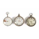 A COLLECTION OF THREE SILVER PAIR CASED POCKET WATCHES