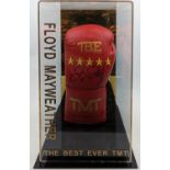 Floyd Mayweather Boxing glove signed. 'Floyd Mayweather the Best ever TMT' 37cm in Height