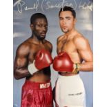 A Colour photograph signed by Lightweight Champion Pernell 'Sweetpea' Whittaker 40 x 45cm (16 x