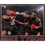 Mike Tyson Signed Lithographic photograph signed. 56 x 46cm total size