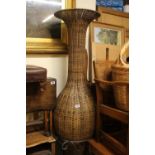 Very Large Bamboo Vase on Metal stand