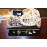 2 Trays of assorted Costume jewellery