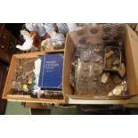 2 Boxes of assorted Collectors crowns and assorted coins