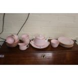 Mintons Pink gilt banded Tea Set