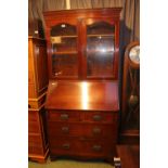Edwardian Bureau Bookcase with fitted interior