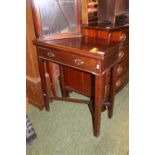 19thC Fold over Card table on straight supports