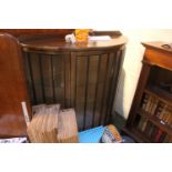 Edwardian Mahogany Bow fronted glazed china display cabinet