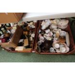 2 Large boxes of assorted ceramics inc. Queen Anne, Colclough etc