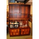 Mid Century Rosewood veneered Dresser with Cupboard