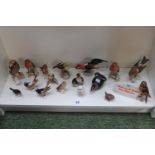 Collection of assorted Gebel Bird figures and a collectors plaque