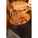 Collection of assorted Small Furniture inc Oval tilt top table, Folding side table and a glass