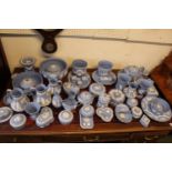 Large Collection of Pale Blue Wedgwood Jasperware tableware