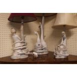 3 Nao table Lamps with shades