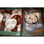 Collection of Royal Worcester Hyde park Coffee cans and saucers, Russian Hand painted Folk ware etc