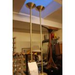 Pair of contemporary Brass Up lights