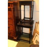 2 Ebonised side tables