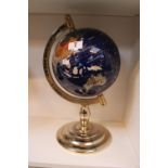 Gemstone Globe on metal base