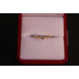 Ladies 18ct Gold Diamond Solitaire ring. 0.11ct. 1.5g total weight. Size N