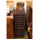 Set of Modern Faux Leather collectors drawers