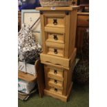 Pair of Pine 3 drawer Bedside chests
